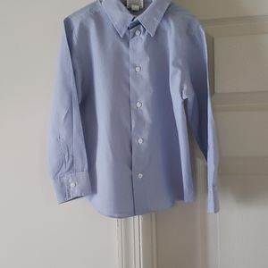Care 224 size 6 blue striped long-sleeve shirt.